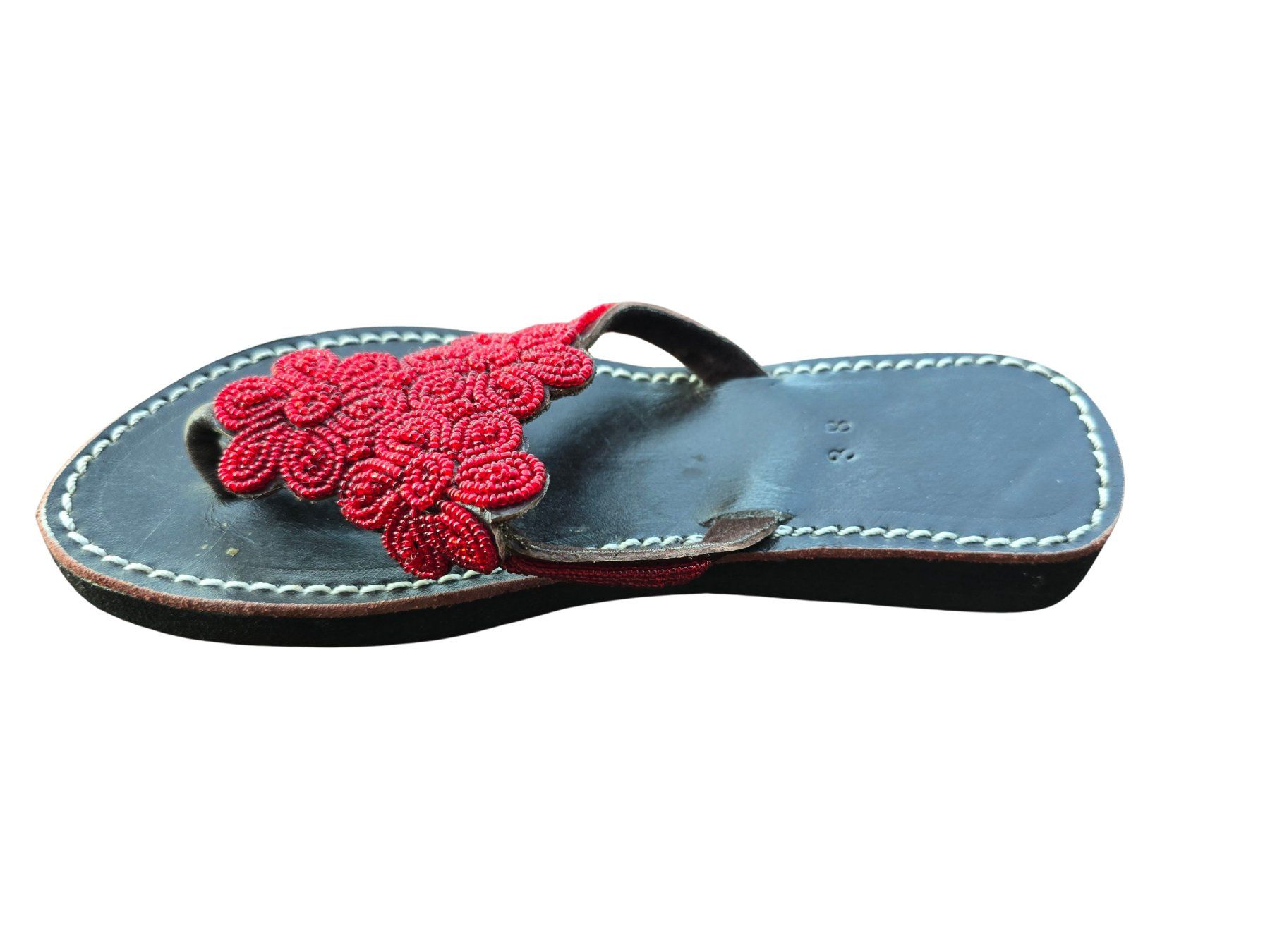 Damenschuhe: Handgemachte Leder-Sandalen - Rot 38 🔥 50% SALE – Neu und originalverpackt aus Brione s. Minusio von Littleninja 2