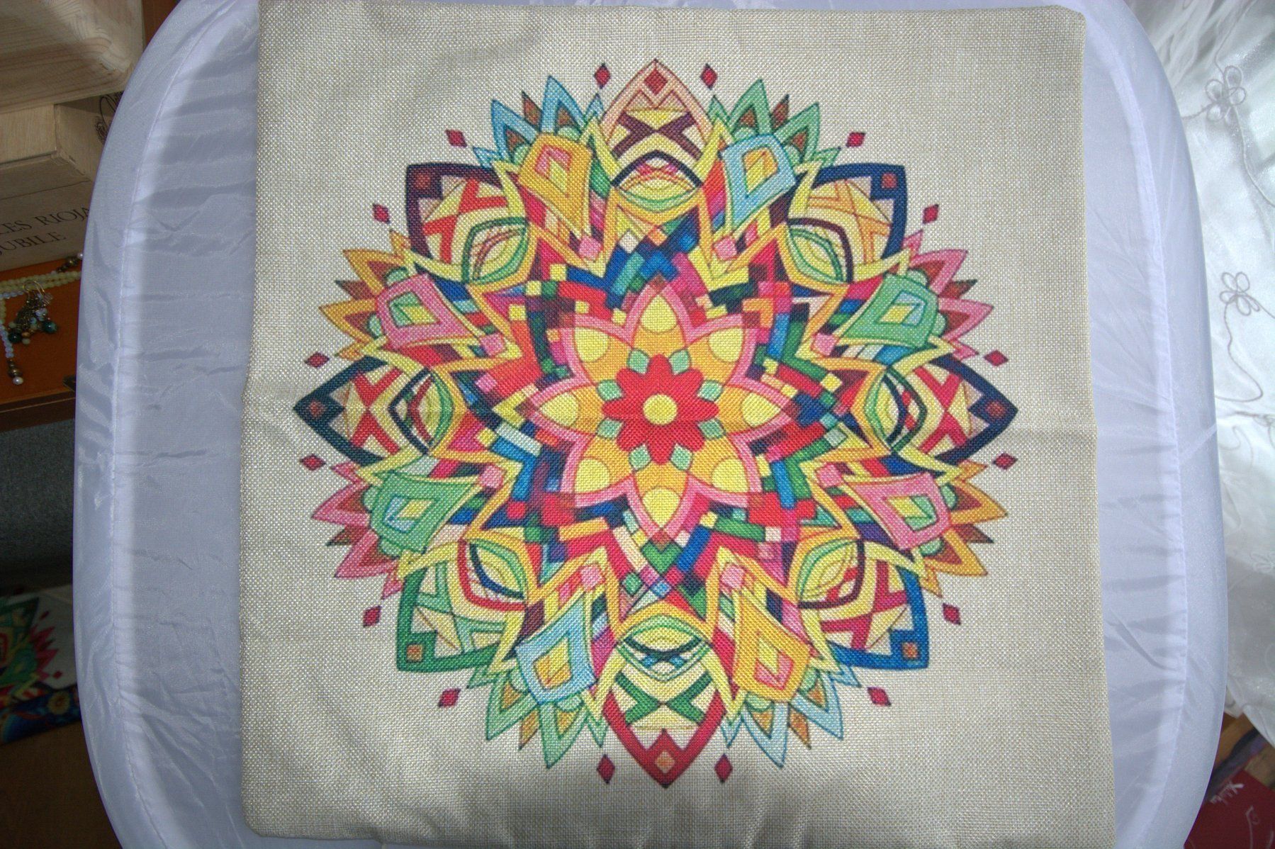 Biancheria da letto: Kissenbezug Mandala Blume – Nuovo e nell'imballaggio originale da Oberglatt ZH venduto da JulFul