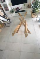 Unique Glass Coffee Table with Wooden Base - Modern!