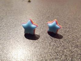 Ohrstecker Stern, hellblau