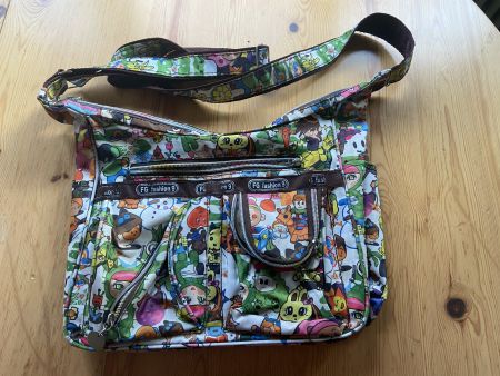 Sac bandoulière multicolore à imprimé personnages FG Fash...