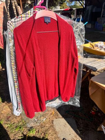 Edler Damen Kaschmir-Merino Cardigan rot fli