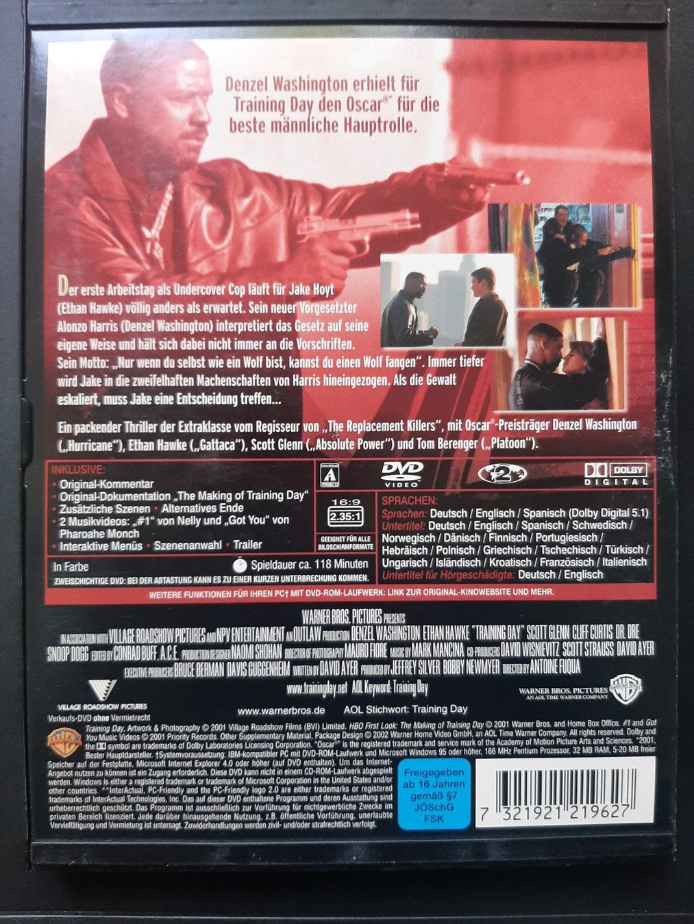 Tutti i DVDs: DVD "Training Day" mit Denzel Washington und Ethan Hawke – Usato da Basel venduto da DavidAusBasel 1