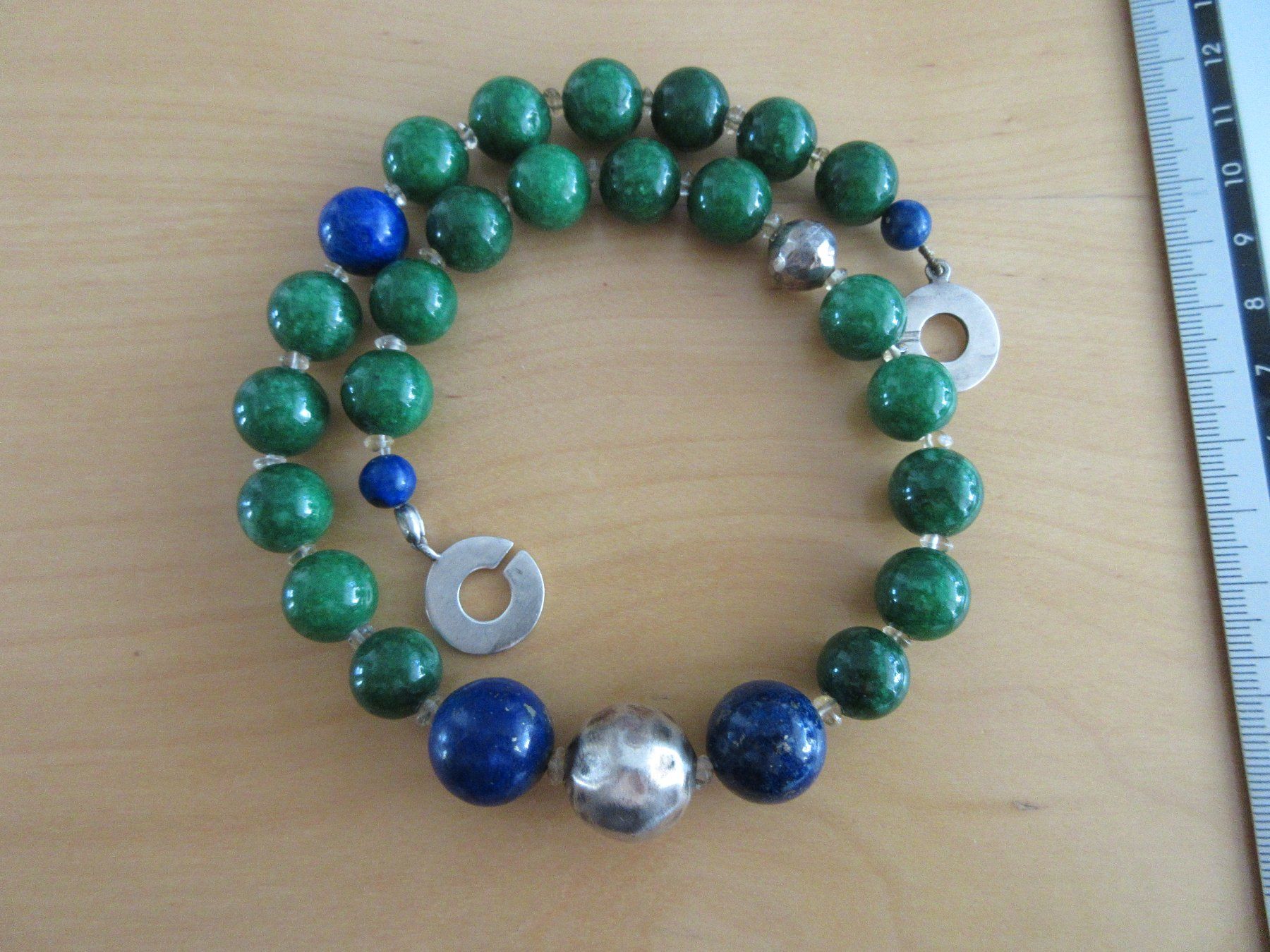 Ketten: Grosse Collier mit Jade, Lapislazuli und 925 Silber – Neu (gemäss Beschreibung) aus Grenchen von Elenka 2