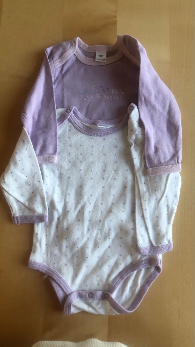Unterwäsche: 2er Set Baby Bodys Grösse 62/68 Langarm Mädchen – Gebraucht aus Wettingen von Nini54