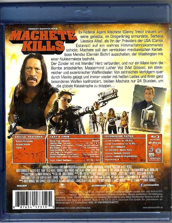 Tutti i DVDs: Machete Kills - Blu-ray Film – Usato da Dörflingen venduto da Super-Bob 1