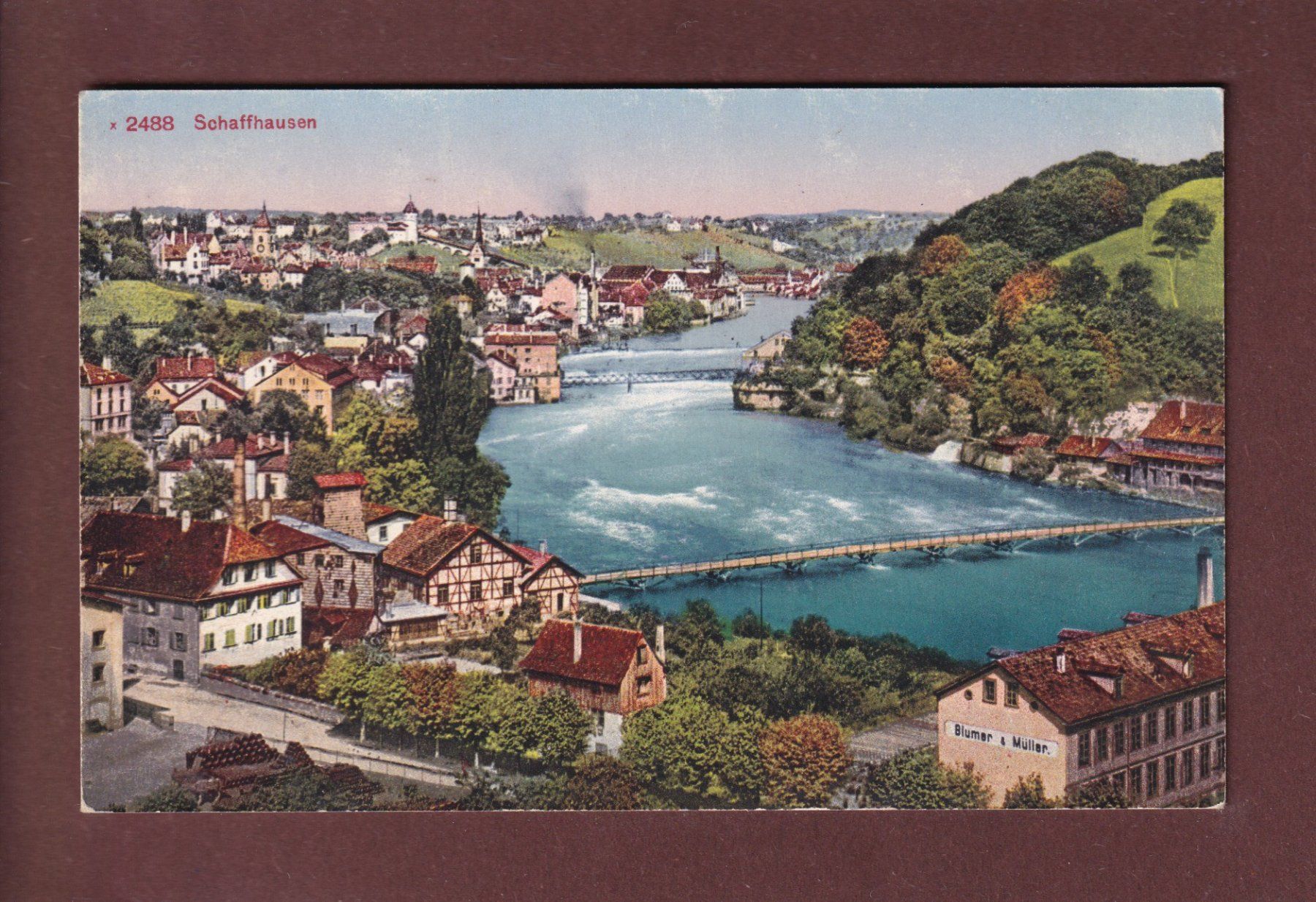 Cartoline postali: SCHAFFHAUSEN - Teilansicht – Usato da Pully venduto da nicecards