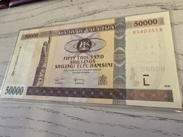 50000 Uganda Shillings Banknoten 2008