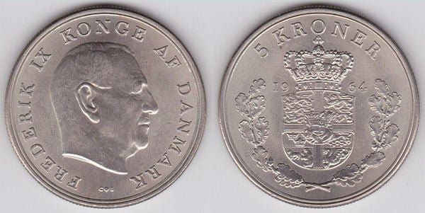 Tutti le monete: 5 Kronen Dänemark 1960 – Nuovo (secondo la descrizione) da Kriens venduto da TSCH1