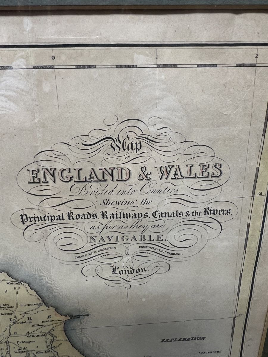 Cartes géographiques & atlas: ANCIENNE CARTE GÉOGRAPHIQUE DE L’ANGLETERRE – D'occasion à Genève par Qanil77 2