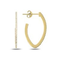 Ohrringe Mandel Zirkonia Pavé 925 Silber gold filigran
