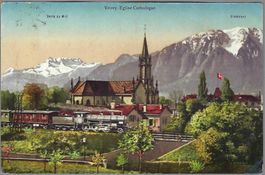1922, VEVEY DAMPFZUG, NICHT HÄUFIG