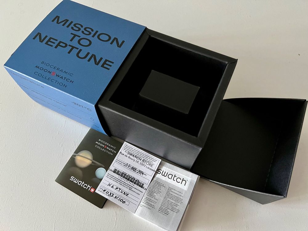 OMEGA x SWATCH Mission to Neptune original BOX & Papers (Neu (gemäss ...