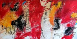 Originales abstraktes Gemälde von Art Cello 2024