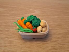 Handmade Gemüsekiste, Broccoli, Bohnen