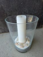 klassische grosse Vintage Vase Klar Glas 30 cm Kerzenständer