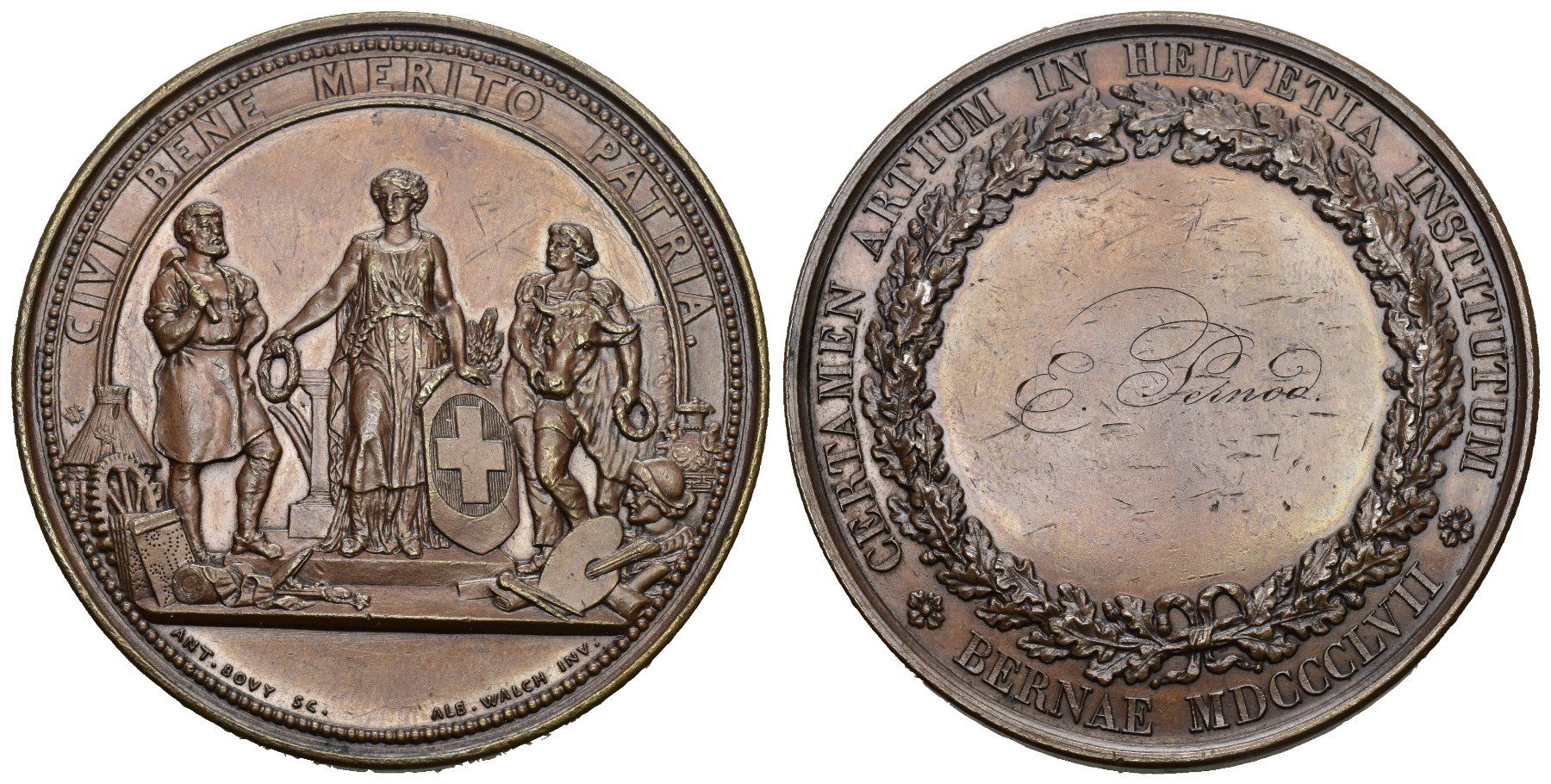 Medaillen: Bern 1857 – Gebraucht aus Bern von numismatictops