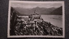 Ancienne carte postale Locarno, Basilca-Santuario 