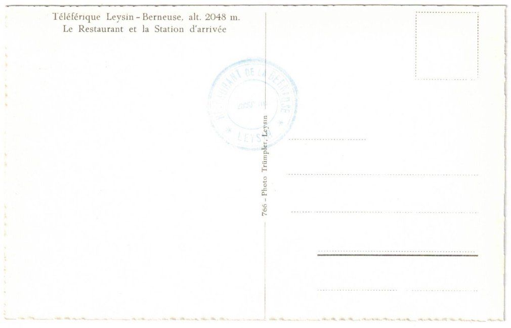 Cartes postales: Leysin - Berneuse mit Restaurant + Gondelbahn – D'occasion à Binningen par Mountainrider 1