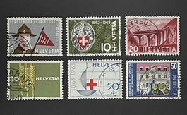 1963 Werbe- und Gedenkmarken ʘ 395, 396, 397, 398, 399, 400