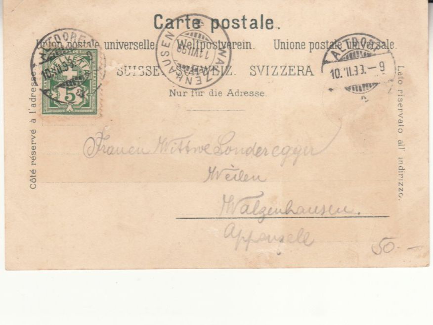 Ansichtskarten: Göschenen 1899 – Gebraucht aus Bürglen TG von StampGraf 1