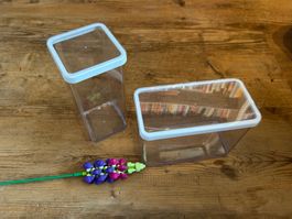 2 Plastikbehälter/Aufbewahrungsdosen Rotho - neuwertig