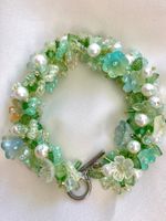Blumen Süsswasserperlen Armbänder