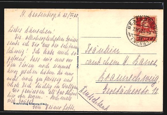 Cartes postales: St. Beatenberg, Ortsansicht mit Thunerse – D'occasion à Berlin par bartko-reher 1