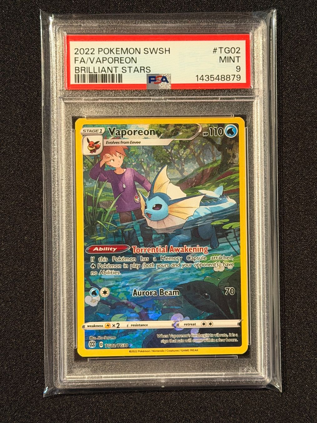 Pokémon Cartes à collectionner: Vaporeon TG02 - PSA 9 – D'occasion à Ilanz par caui