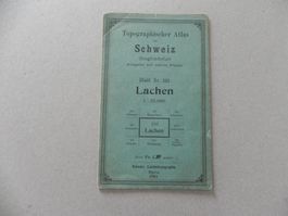 Landkarte Lachen 1907 Freienbach Pfäffikon Altendorf Hurden