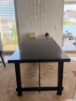 Esstisch dunkles Holz 90x180x78cm
