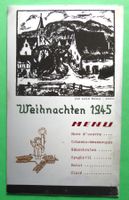 Blechschild 13x20 cm. Weihnachtsmenue 1945 Restaurant zur