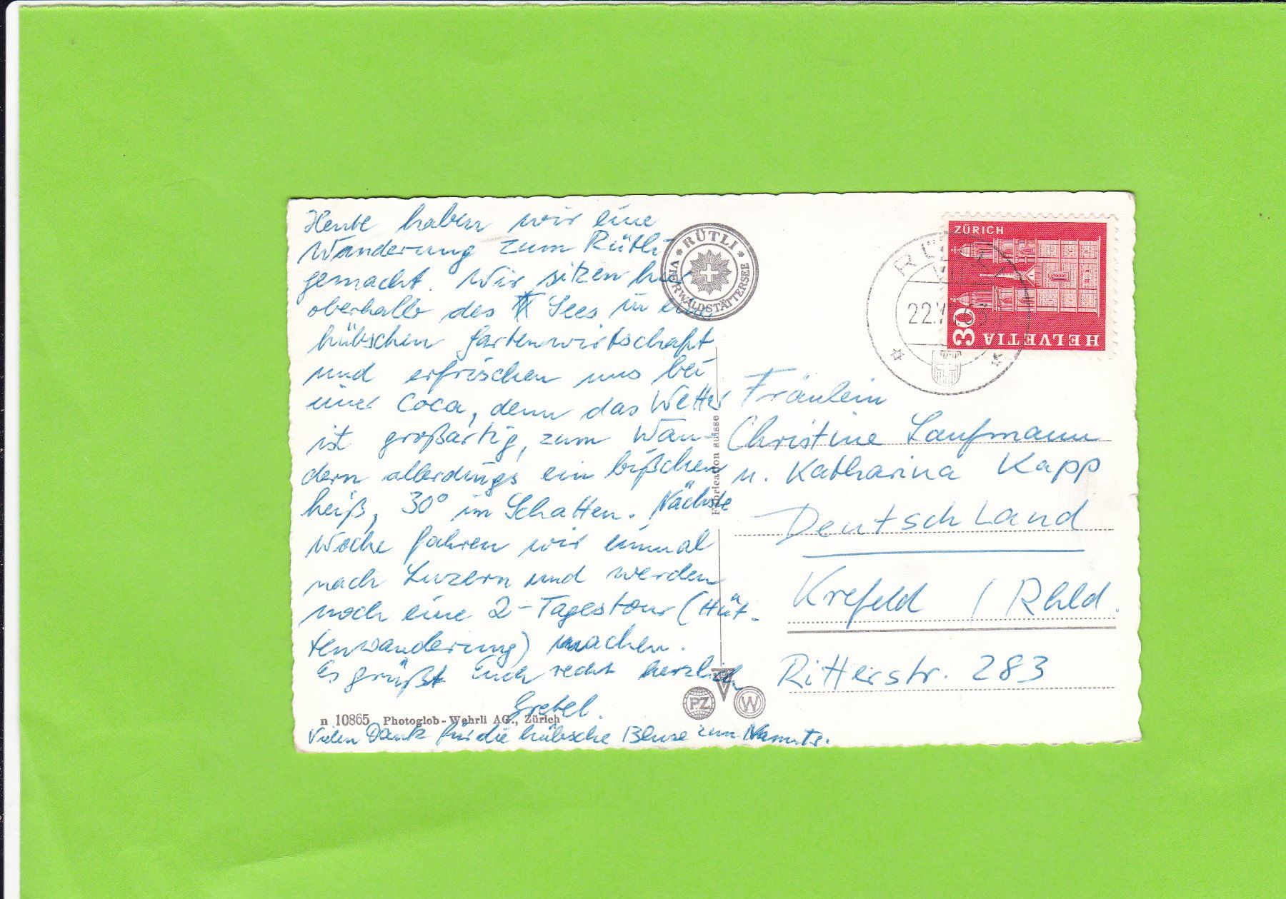 Cartoline postali: Rütli – Usato da St. Peterzell venduto da neckertal 1