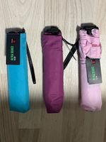 3 REGENSCHIRME „KNIRPS“ / Hellblau / Pink / Violett / O.V.P.