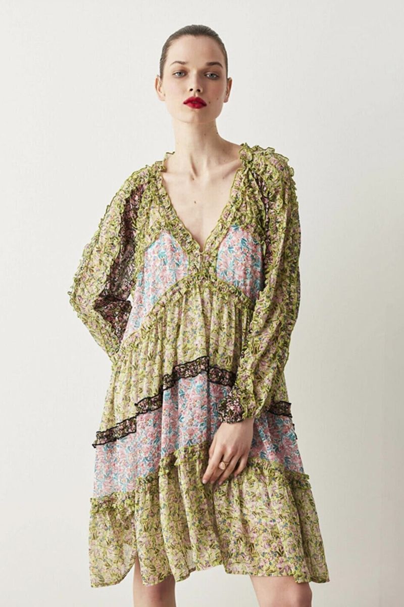Vestiti: Robe tunique IPEKYOL à fleurs, taille 38, polyester – Usato da Morges venduto da sandy069 6