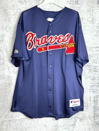 VINTAGE 90s MAJESTIC ATLANTA BRAVES BASEBALL JERSEY Sz: XL