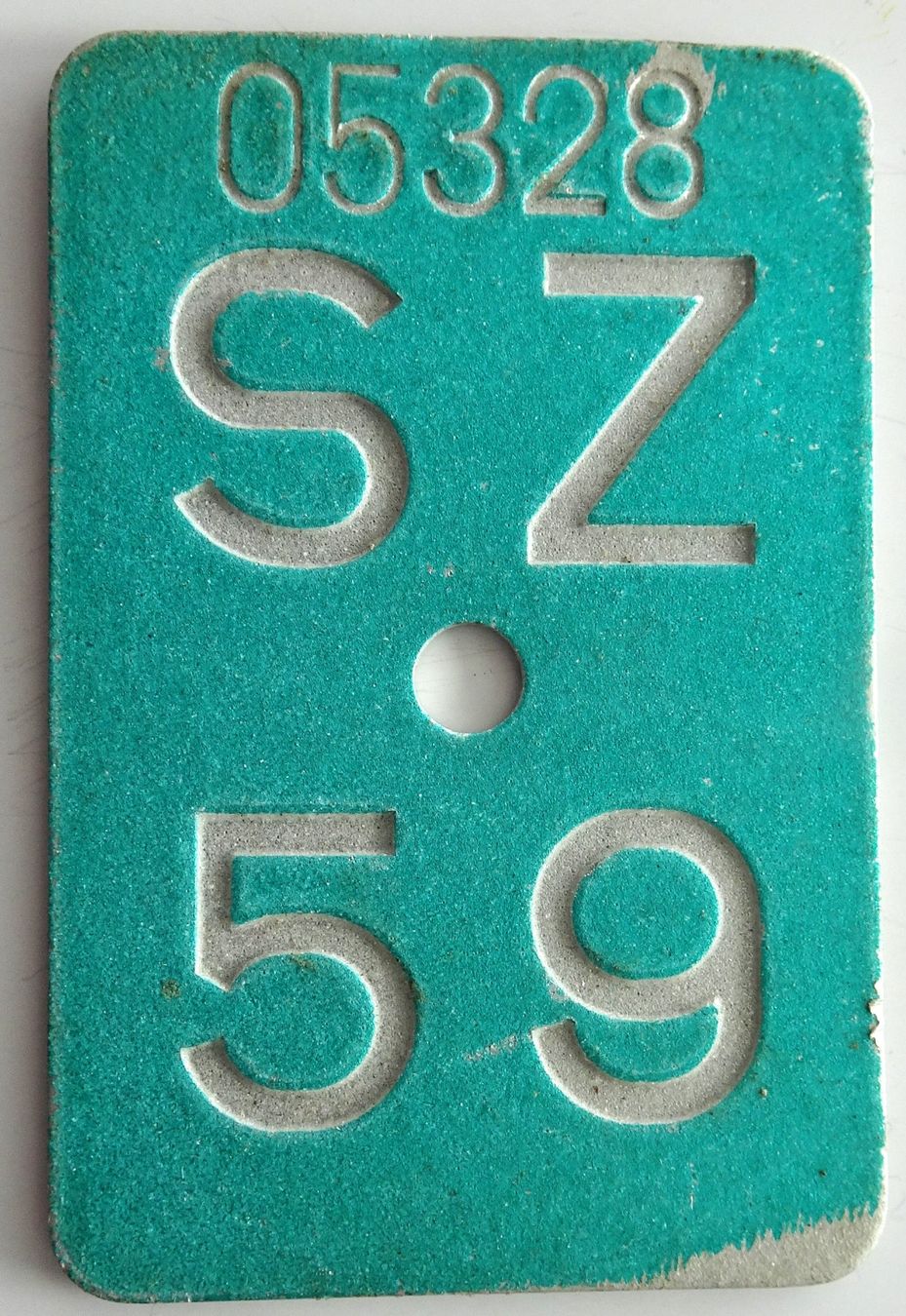 Insegne: Velonummer Schwyz 1959 SZ 59 – Usato da Bülach venduto da anska