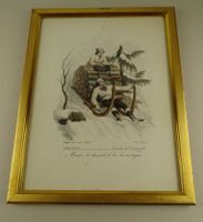 HOLZFÄLLER, BÛCHERON, ALTKOLORIERTE LITHOGRAPHIE UM 1830