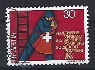 Alle Briefmarken: 1970 - Feuerwehr-Verband – Gebraucht aus Schaffhausen von poststamp