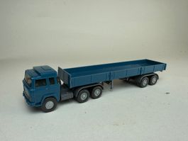 Wiking Magirus Pritschensattelzug azurblau