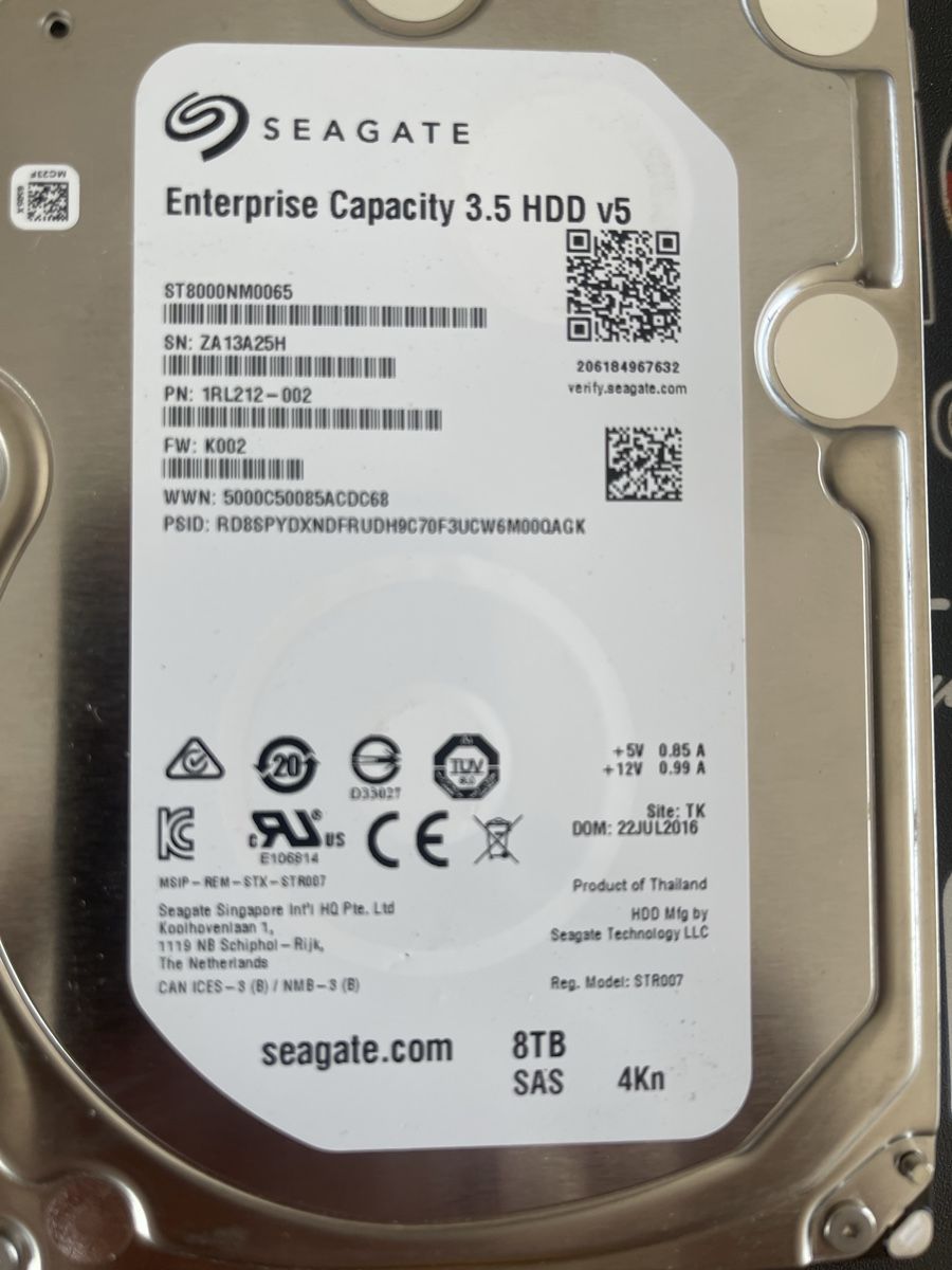 Seagate Harddisks: Seagate Enterprise Capacity 3.5 HDD v5 8TB – Gebraucht aus Wängi von Bmo