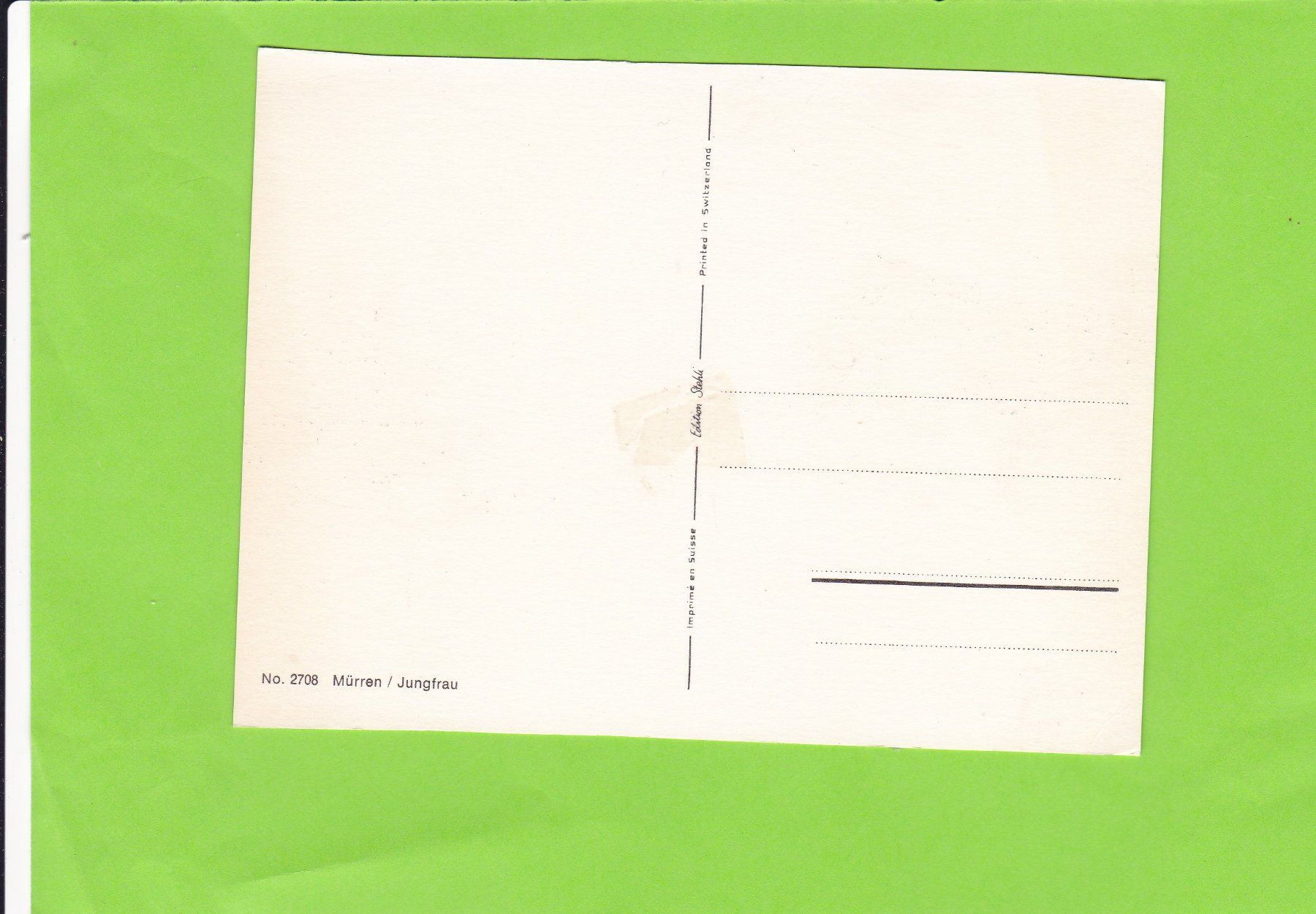 Cartoline postali: Mürren-Jungfrau – Usato da St. Peterzell venduto da neckertal 1