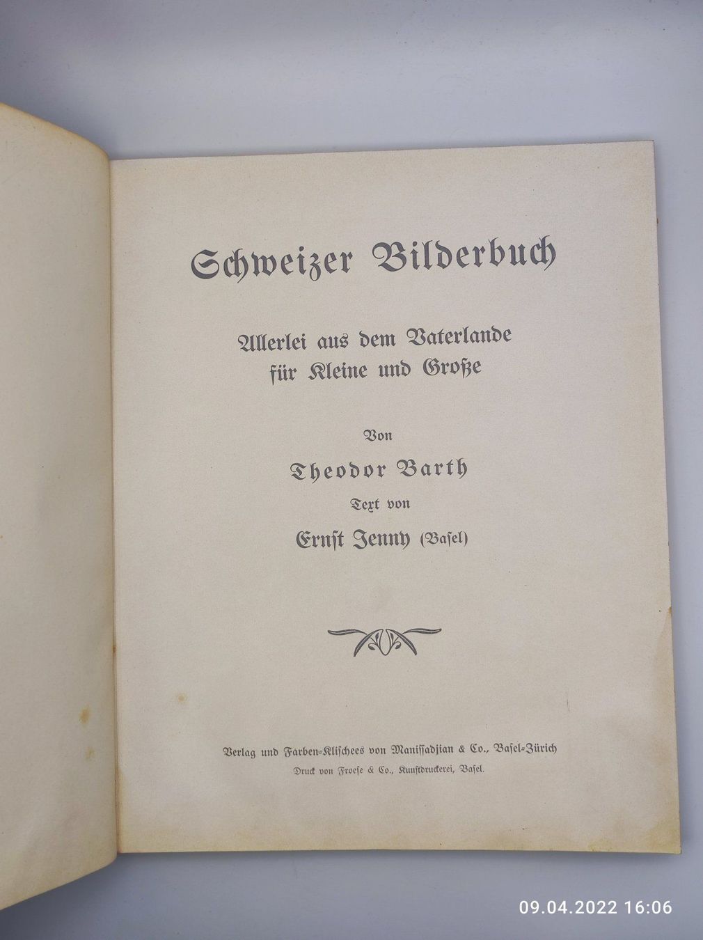 Libri: SCHWEIZER BILDERBUCH - BASEL 1908 – Usato da Goldach venduto da Gaip 1