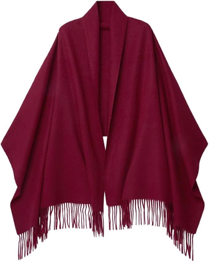 Foulard & Sciarpe: Schal - Poncho Schal dunkelrot - Kaschmir – Usato da Samedan venduto da Gischpel25
