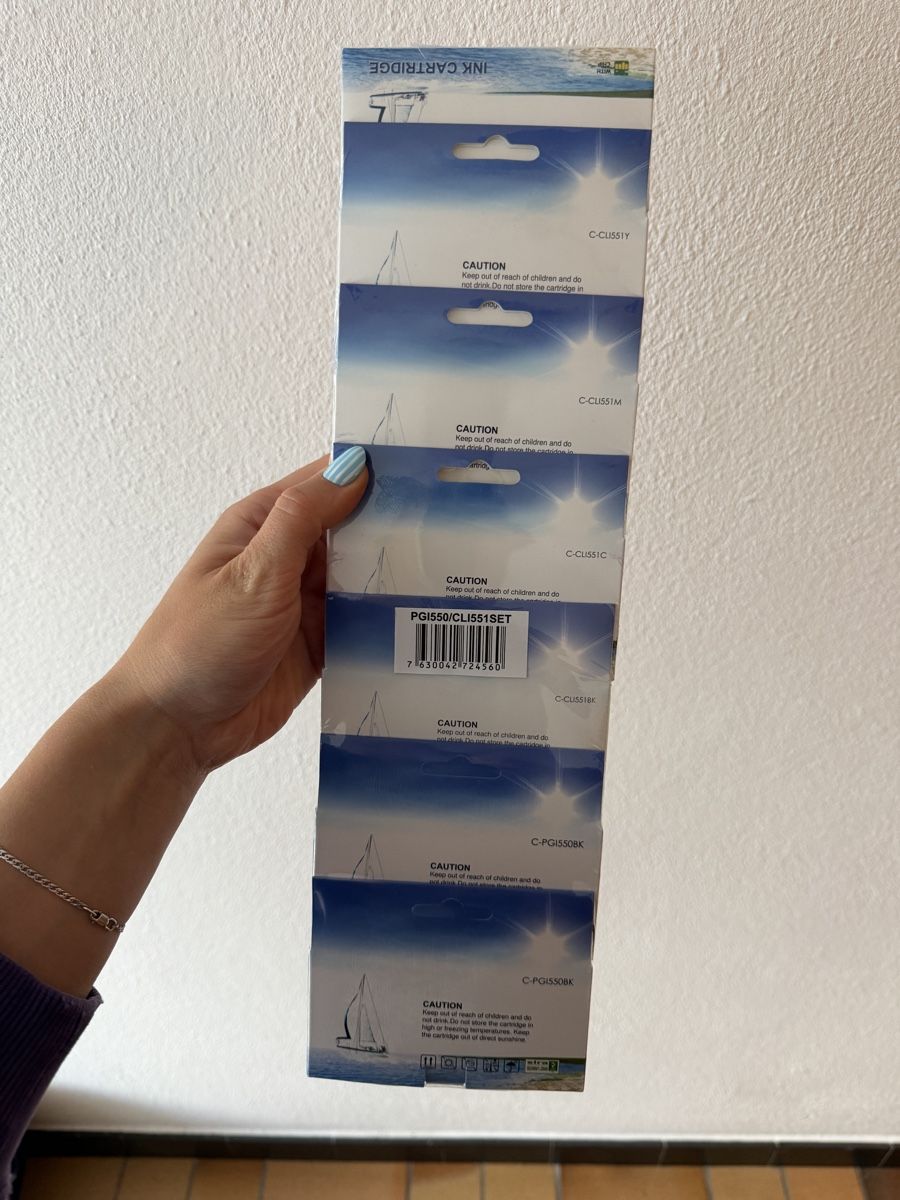 Canon Cartucce per stampanti & toner: Canon Ink Cartridge Bundle - CLI-551&PGI-550 - New! – Nuovo e nell'imballaggio originale da Matten b. Interlaken venduto da kat_68g9 5