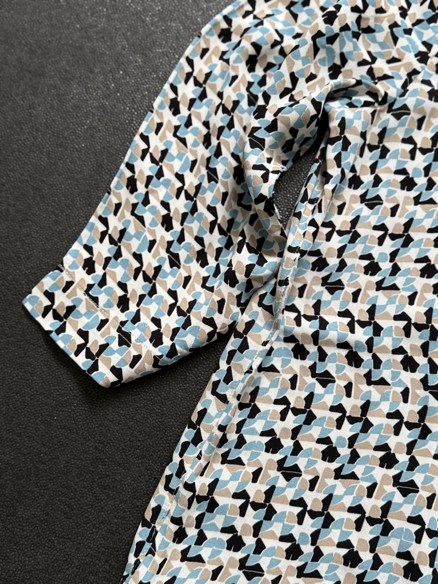 S.Oliver Camicette: S.Oliver Blouse Size 36, Patterned, Blue Accents – Usato da Horgen venduto da thesilverarrow 3
