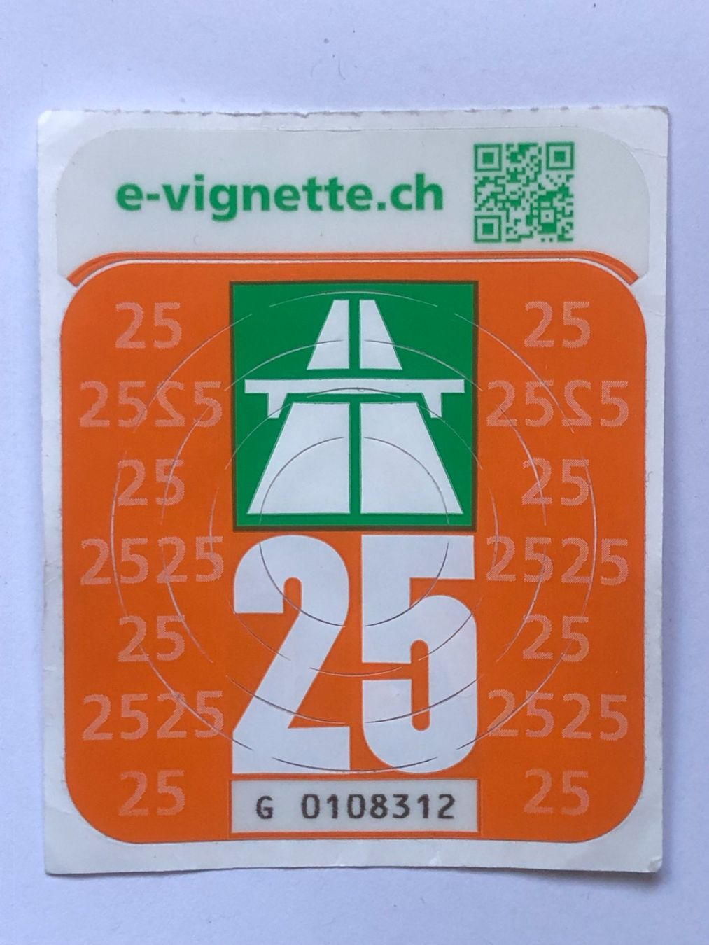 Autobahnvignetten: Autobahnvignette 2025 – Gebraucht aus Ganterschwil von ganterb