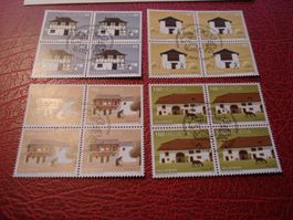 Satz 50 Jahre Ballenberg, 2018, FDC + Lose 4erblock ET-o