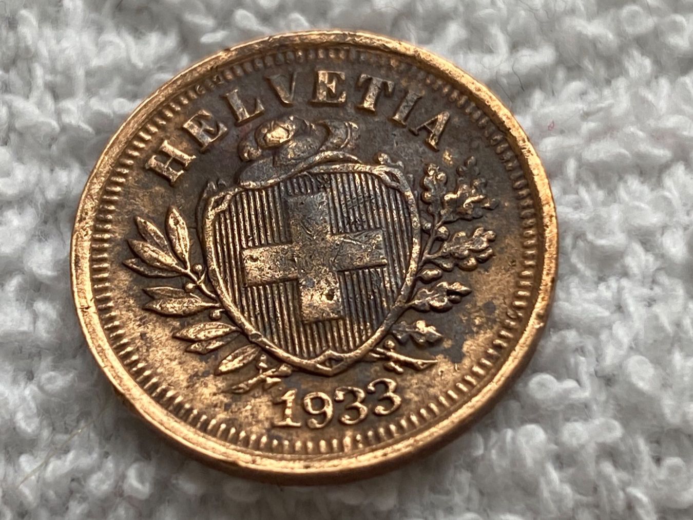 Alle Münzen: 1 centime/rappen 1933 – Gebraucht aus Nyon von Ilmi09