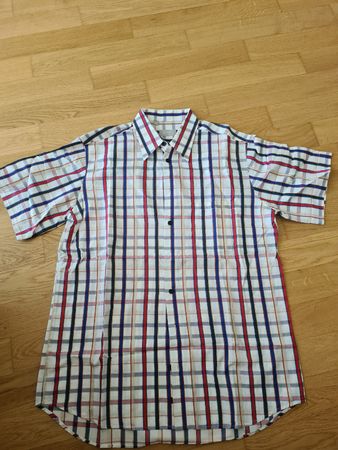 Herren Hemd kurzarm Kariert Grösse 41
